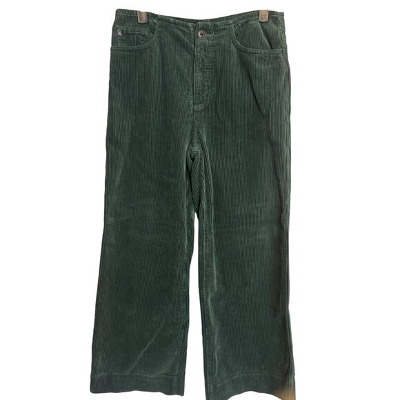 2/$30 Adriano Goldschmied 26 Dark Green High Waisted Wide Leg Corduroy Pants - Picture 5 of 15